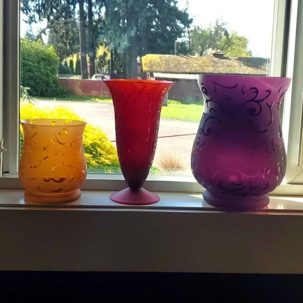 GLASS Vases, Beautiful, Purchased @ World Market, Excellent Condition!